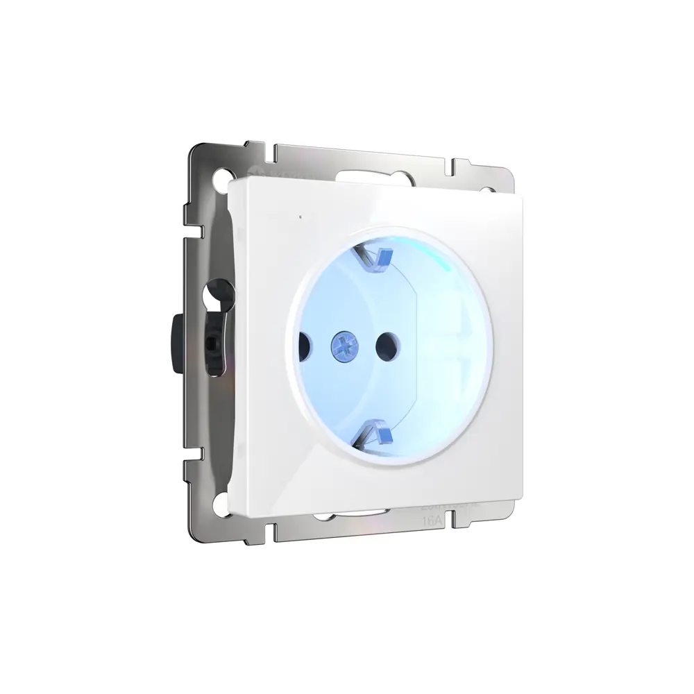 Розетка Werkel с подсветкой цвет белый Встраиваемые механизмы STLM-2047174 - Вид №1
