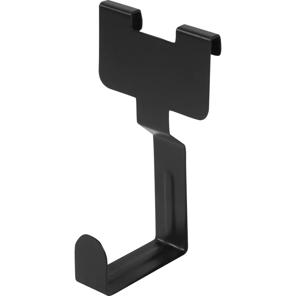Крючок одинарный Swensa Lund для рейлинга цвет чёрный STLM-2145961