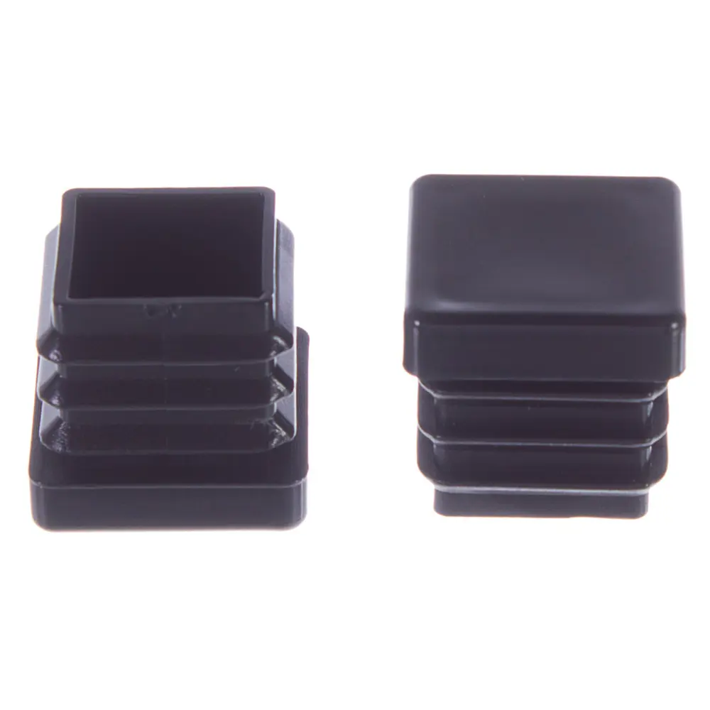 Насадки Standers 25х25 мм, квадратные, пластик, цвет чёрный , 4 шт STLM-2012450