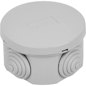 Распределительная коробка открытая Mirkl D 65x35 мм 4 ввода IP44 цвет серый 86577643 STLM-2202554