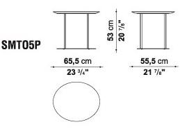 Maxalto Круглый журнальный столик из мдф Pathos sun-id-1476435 - Вид №4