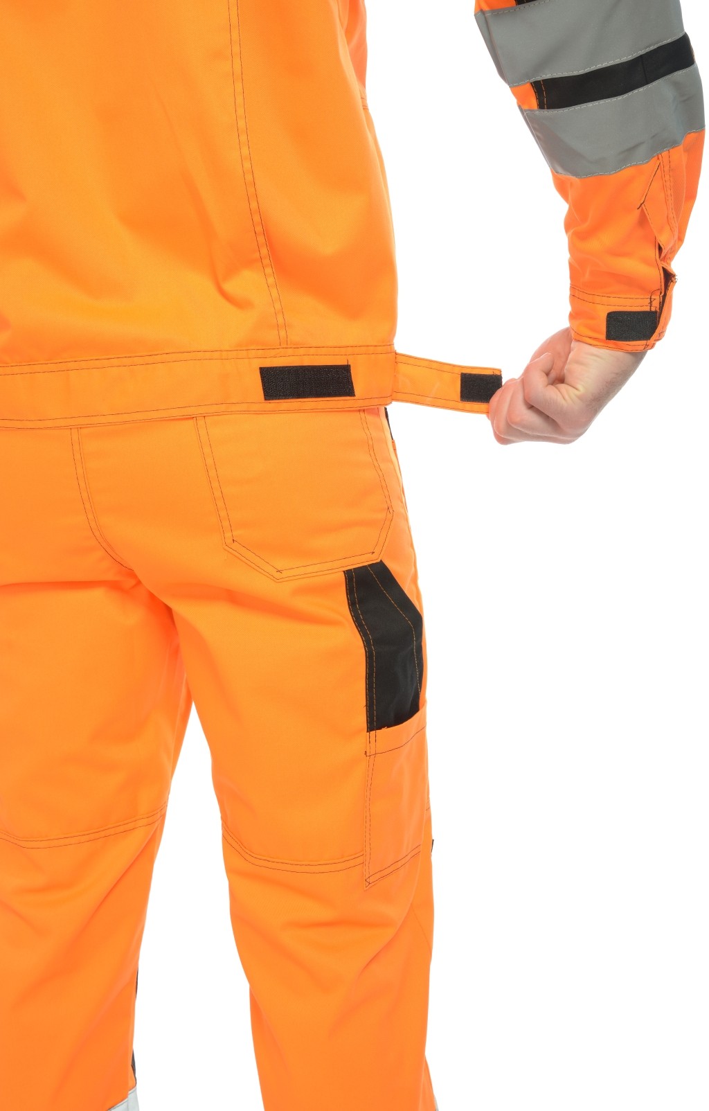 61867 Костюм "Профессионал-2" с СВП оранжево-черный  Летняя спецодежда  размер 56-58/170-176  - Вид №10