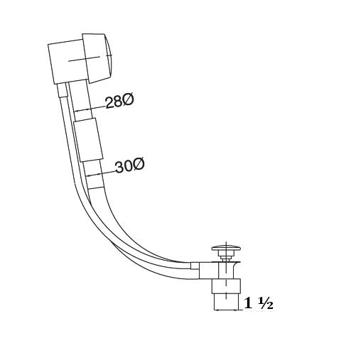 Слив-перелив MIGLIORE Ricambi ML.RIC-20.708.RA, наружняя часть - медь  - Вид №1