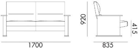 Grado Design 2-местный тканевый диван  Mem-sf-2s  - Вид №6