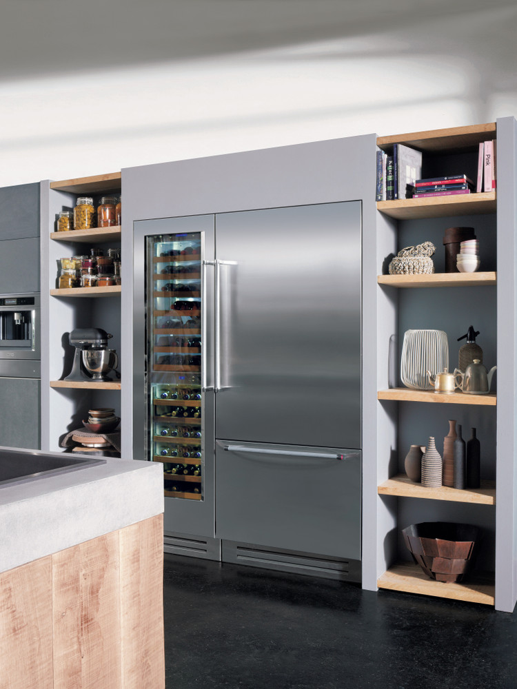 KCZCX 20901L 1 ХОЛОДИЛЬНИК СО ВСТРОЕННОЙ МОРОЗИЛЬНОЙ КАМЕРОЙ С ДВЕРЦАМИ ИЗ НЕРЖАВЕЮЩЕЙ СТАЛИ 90 СМ KitchenAid  - Вид №2