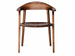 Стул из массива дерева с подлокотниками