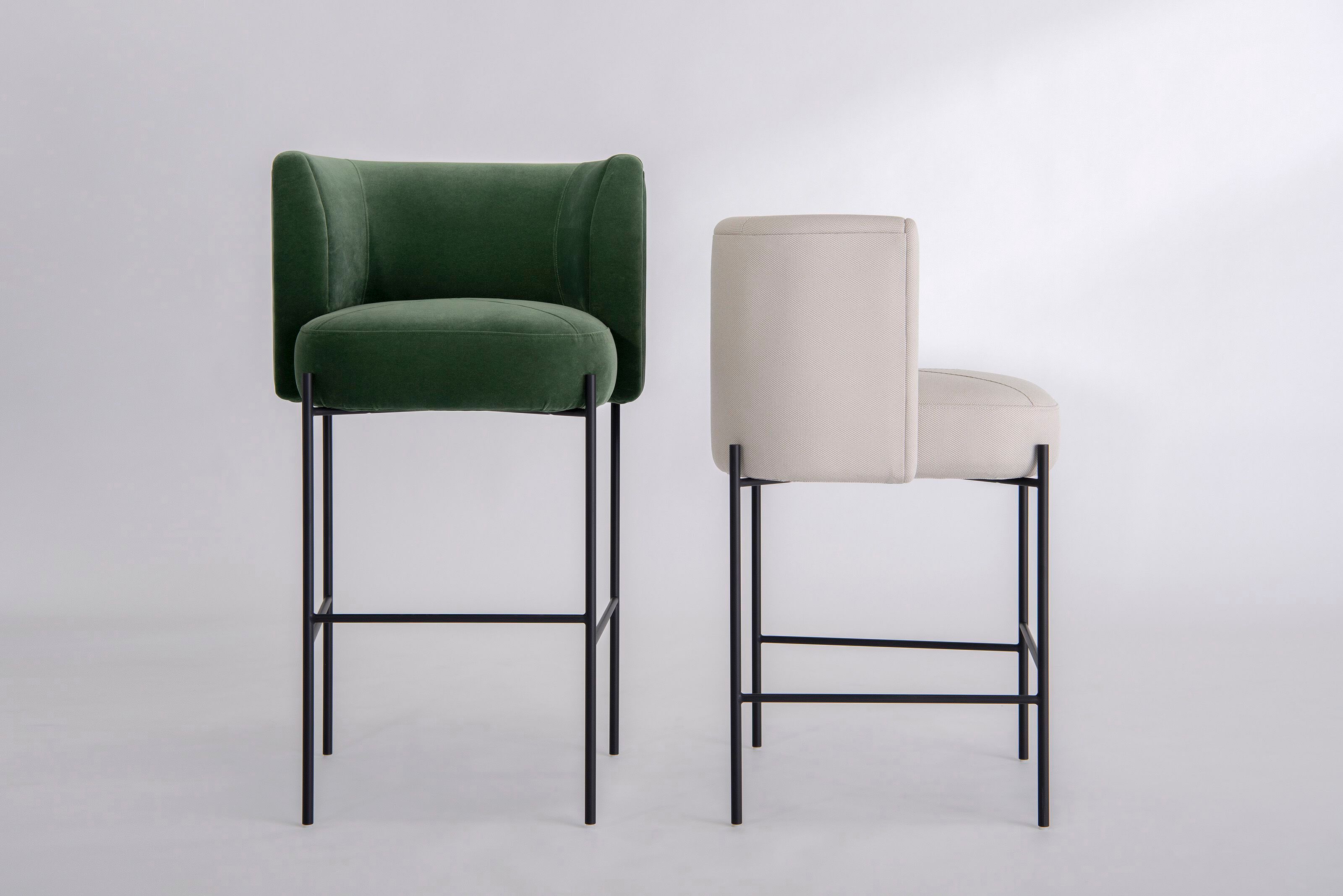 Высокий тканевый мягкий стул со спинкой Phase Design Capper ARCH-00130620 - Вид №12