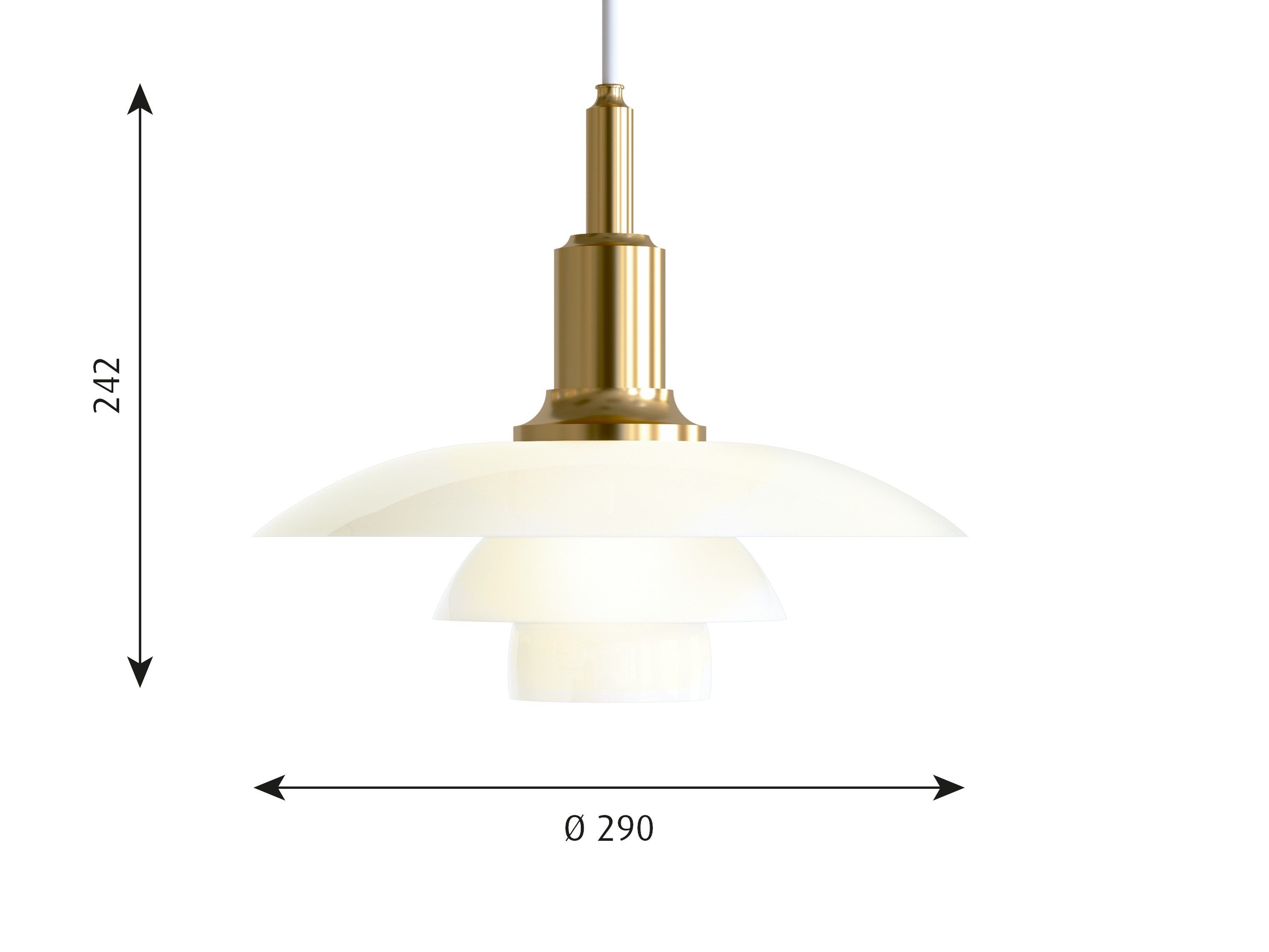 Подвесной светильник из опалового стекла Louis Poulsen PH 3½-3 ARCH-00139980 - Вид №3