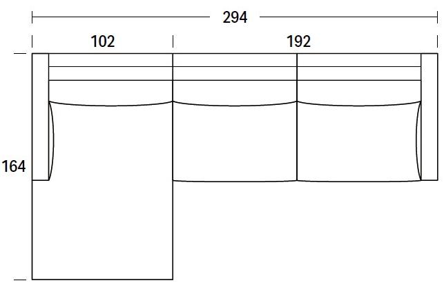 Felis 3-х местный модульный тканевый диван с шезлонгом Softliving sun-id-1384587 - Вид №6