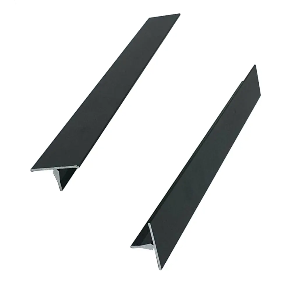 Нащельник узкий алюминиевый 23x19x422 мм черный (2 штуки) Santreyd STLM-2032386