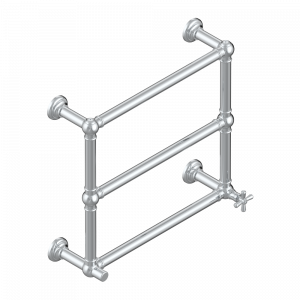 G7A-TWT3H1 Полотенцесушитель Традиционный, 3 перекладины, 625 мм x 575 мм, водяной, с 1 декоративной крестовой рукояткой Thg-paris Beaubourg Хром