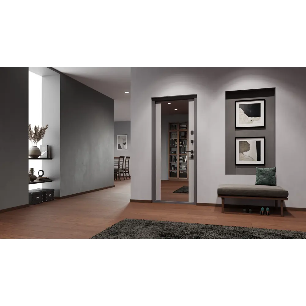 Дверь входная металлическая Torex 86x205 см правая клауд скай ферро с зеркалом STLM-2108541 - Вид №14