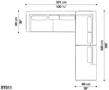 B&B Italia Модульный угловой диван из ткани Ray sun-id-1435354 - Вид №38