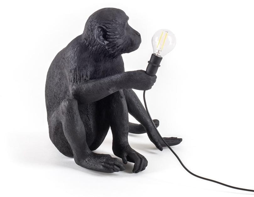 Seletti Торшер из смолы The monkey lamp black sun-id-1396538 - Вид №1