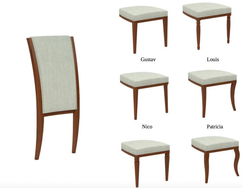 SELVA Мягкое кресло из бука и ткани  1611  - Вид №1