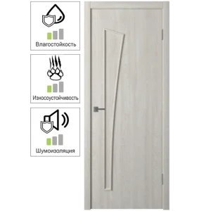 Дверь межкомнатная Белеза глухая финиш-бумага ламинация цвет дуб тернер белый 90x200 см