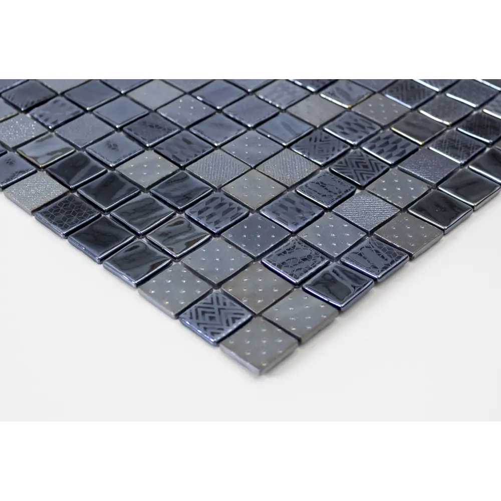 Мозаика Steel Black стекломасса 31.1x4.9 см цвет черный Santreyd Мозаика Onix STLM-2064841 - Вид №3