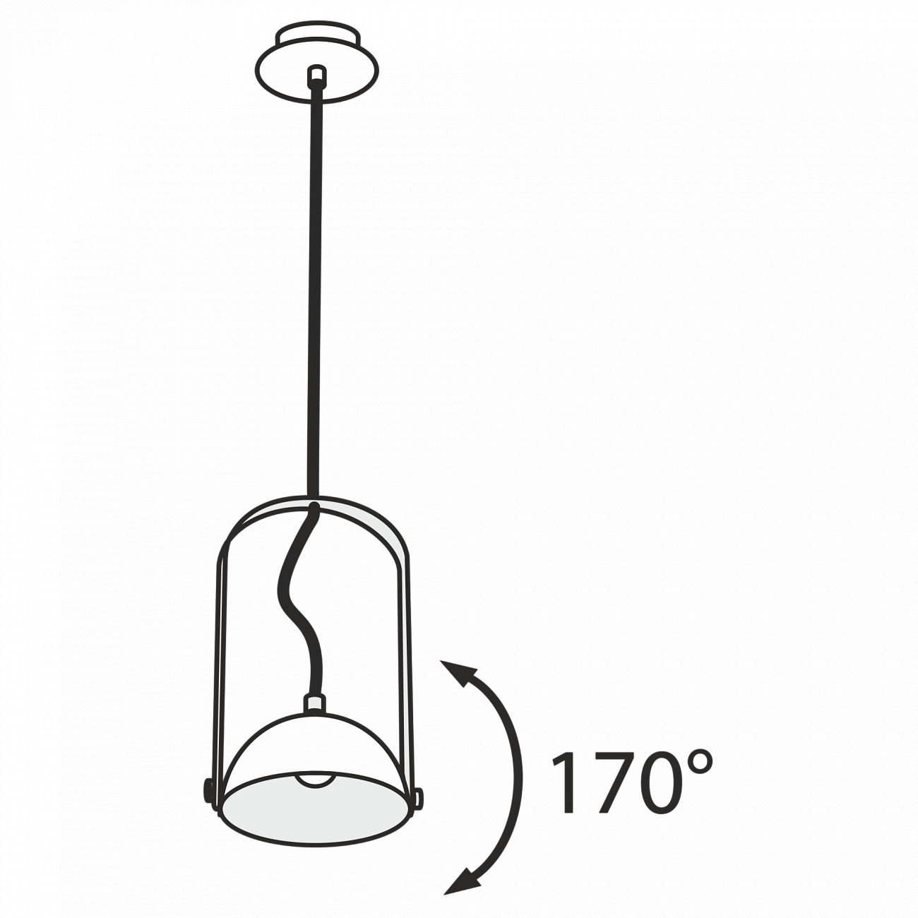 Светильник подвесной светодиодный с металлическим плафоном белый Hygge MOD047PL-L5W3K TECHNICAL TECHNICAL 00-3957067 Белый  - Вид №4