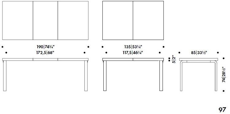 Artek Прямоугольный раздвижной деревянный стол L-leg sun-id-1379794 - Вид №1