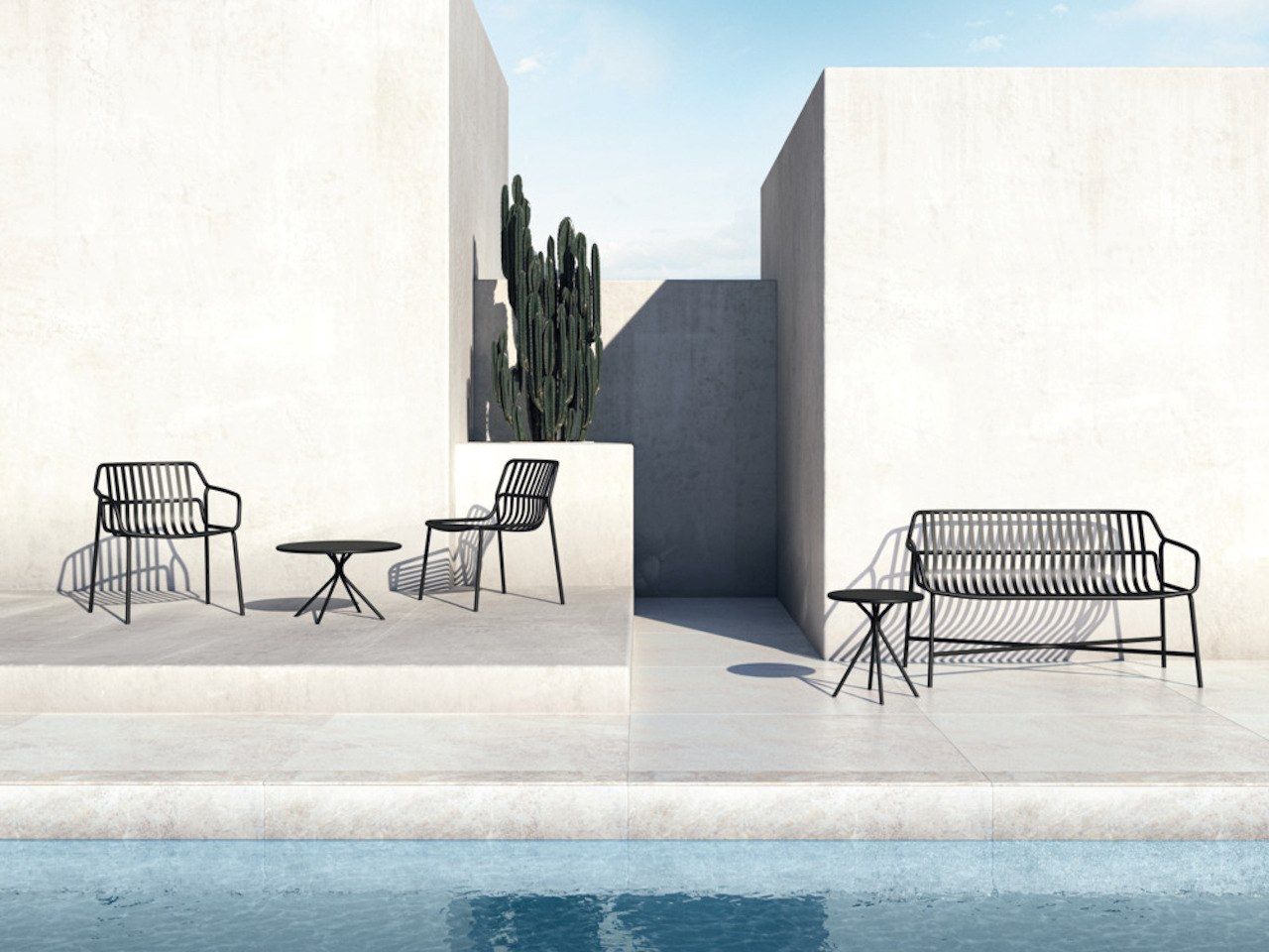 Стальная садовая скамейка с порошковым покрытием Brunner crona steel ARCH-00022568 - Вид №1