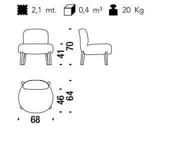 Тканевое кресло MOROSO Sushi edition ARCH-00135590 - Вид №6