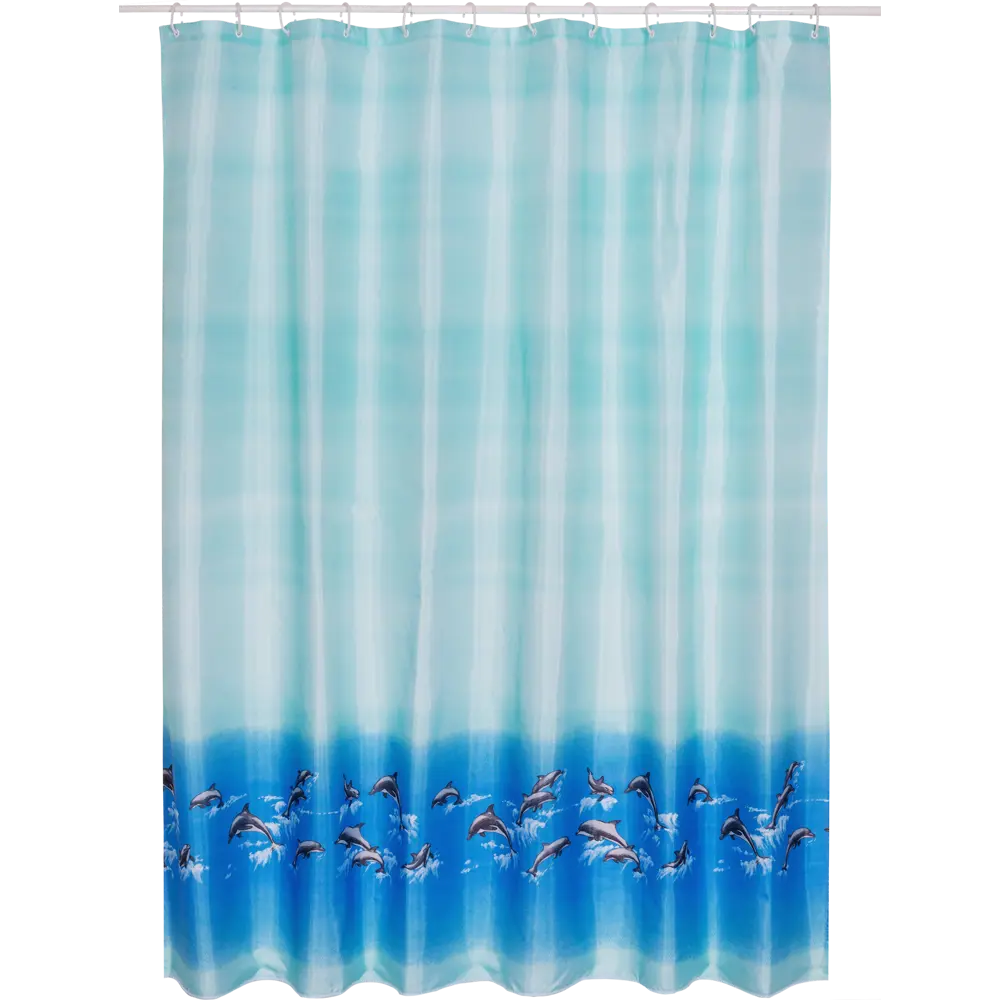 Штора для ванной комнаты «Bath Plus Dolphin Dance» 180x180 см цвет голубой Без серии STLM-2084104 - Вид №2