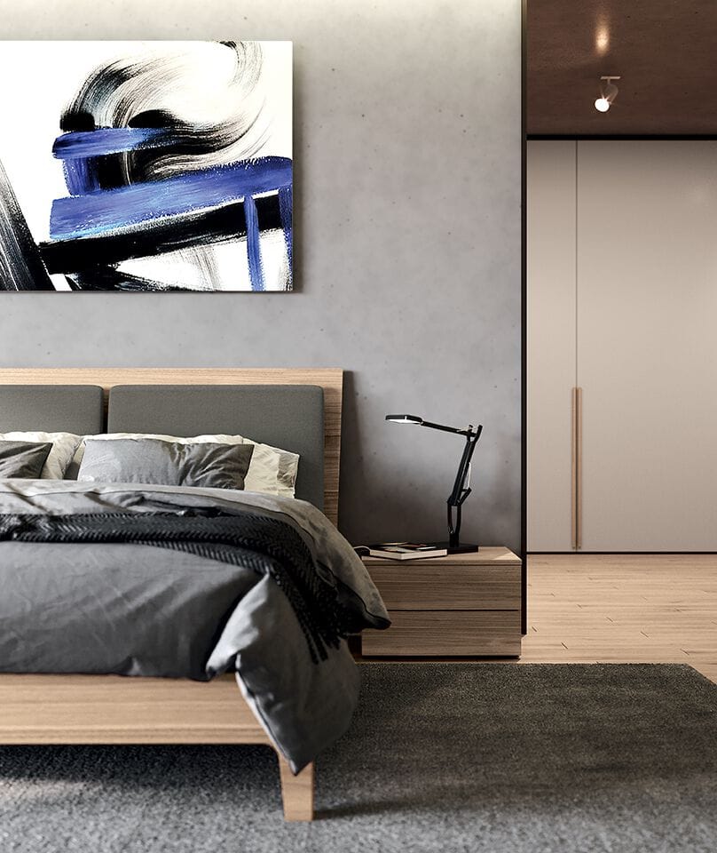 Деревянная двуспальная кровать с мягким изголовьем Febal Casa NAVONA SOFT ARCH-00134783 - Вид №1