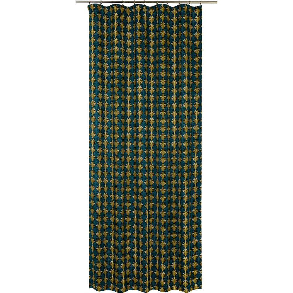 Штора на ленте «Модерн» 145x260 см геометрия цвет зелёный SEASONS STLM-2092513