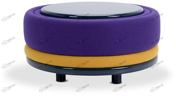 Adrenalina Низкий круглый журнальный столик из ткани Mercury sun-id-1482644