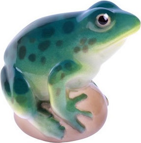 98916 Императорский фарфоровый завод Скульптура "Лягушка прудовая" (бирюзовая) Фарфор твердый