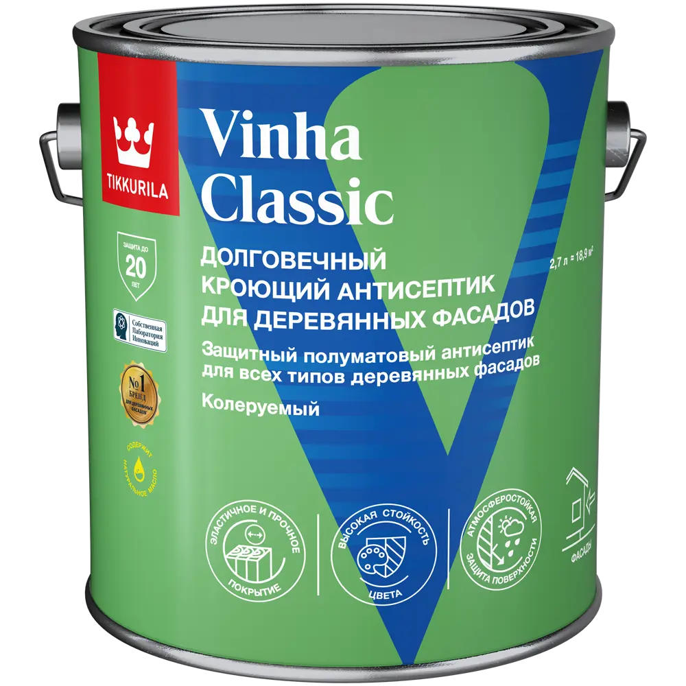 Антисептик Tikkurila Vinha Classic - защита и цвет для дерева 89350884 STLM-0855880 - Вид №1