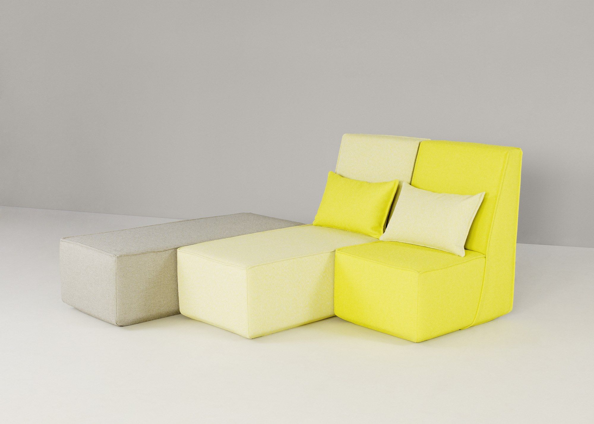 2-местный модульный тканевый диван Cubit by Mymito ARCH-00132467 - Вид №4
