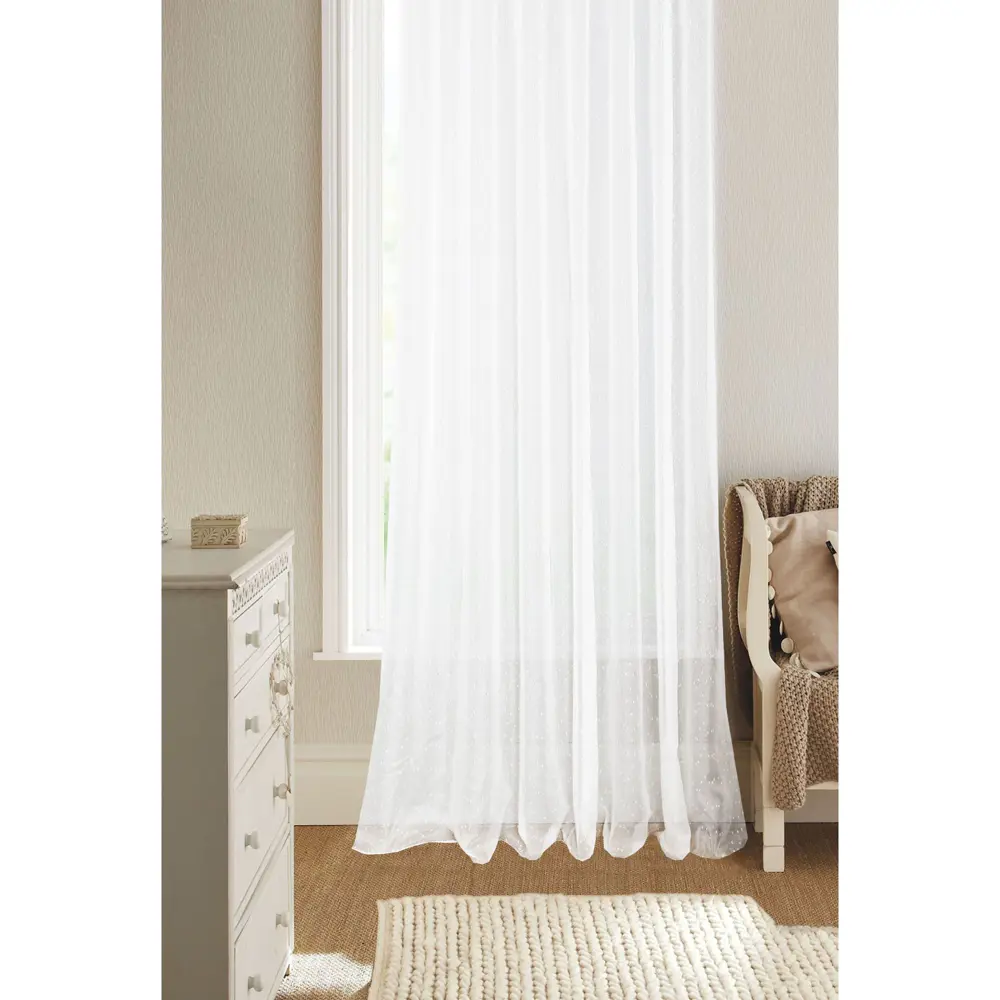 Тюль «Дождь» 1 п/м 300 см однотон цвет белый GARDEN STLM-2071824 - Вид №2