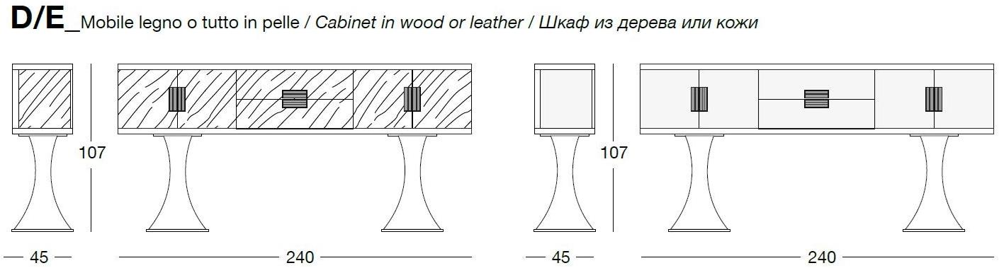 Longhi Комод деревянный с распашными дверцами Loveluxe 2017 – essence collection Y 772 - Вид №8