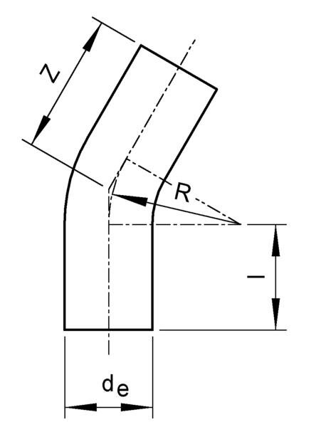 SANIT 009299012 Бесшовные трубы согнуть 30 °, PE 100, SDR 11 нажата  - Вид №1