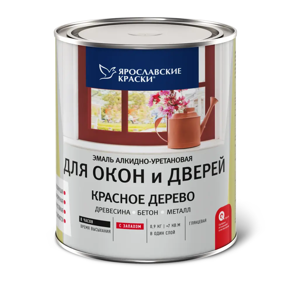 Эмаль для окон и дверей цвет красное дерево 0.9 кг Santreyd STLM-2207793