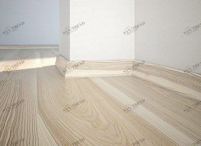 Плинтус Barlinek Белый Лак Шпонированный Ясень (Гладкая) 2200х58 мм 1010000131