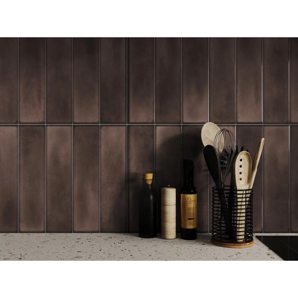 Настенная плитка KREAFORTA Cascada 29.8x59.8 1.425м цвет матовая коричневый STLM-2101489 - Вид №5