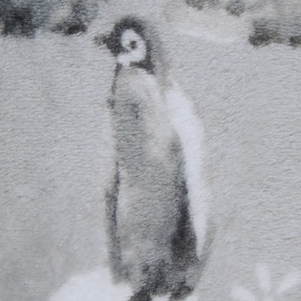 Плед Пингвины 150x200 см велсофт цвет серый СТОЛИЦА ТЕКСТИЛЯ Новый год STLM-2175699 - Вид №2