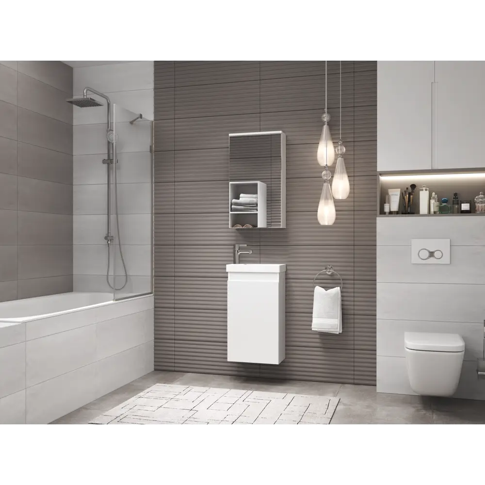 Зеркальный шкаф Vigo Matteo 15.6x40x70 см цвет белый STLM-2082554 - Вид №5