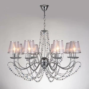 Подвесная люстра Eurosvet 10069/8 хром/прозрачный хрусталь Strotskis EUROSVET ДИЗАЙНЕРСКИЕ 186763 Серебро