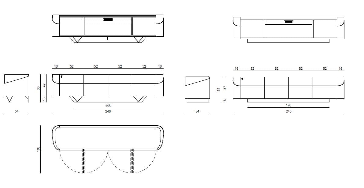 Деревянный шкаф с распашными дверями Visionnaire ARCH-00002405 - Вид №3