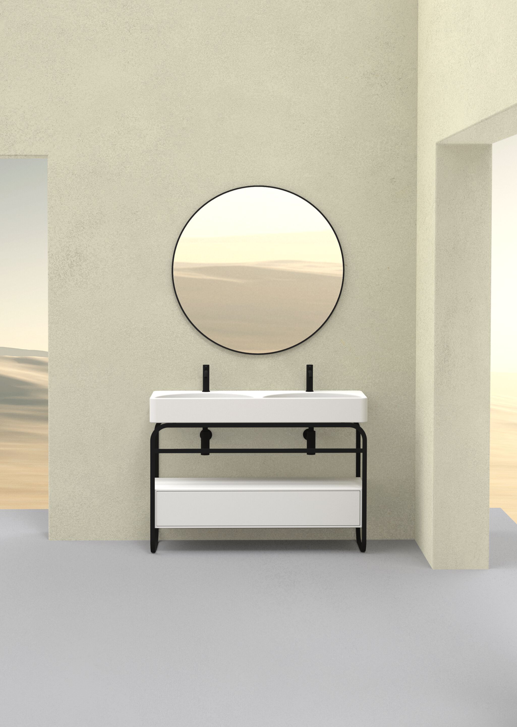 Двойная раковина из нержавеющей стали с ящиками Alice Ceramica Lunaris ARCH-00041894 - Вид №2