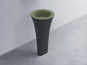 AMLA45-AG+AMPILT-AN+AMCOLT-BA Раковина Amedeo Tondo отдельностоящая cielo Enjoy + Amedeo