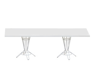 Стальной прямоугольный садовый стол