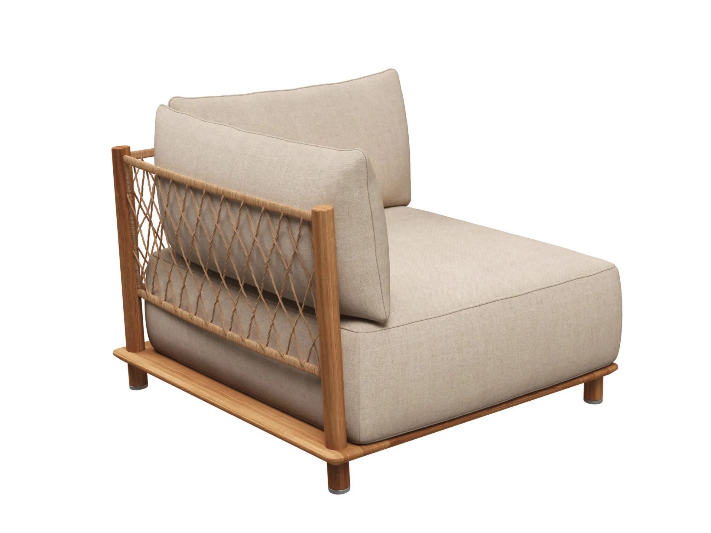 Угловое садовое кресло из ткани Gloster Salina ARCH-00111182