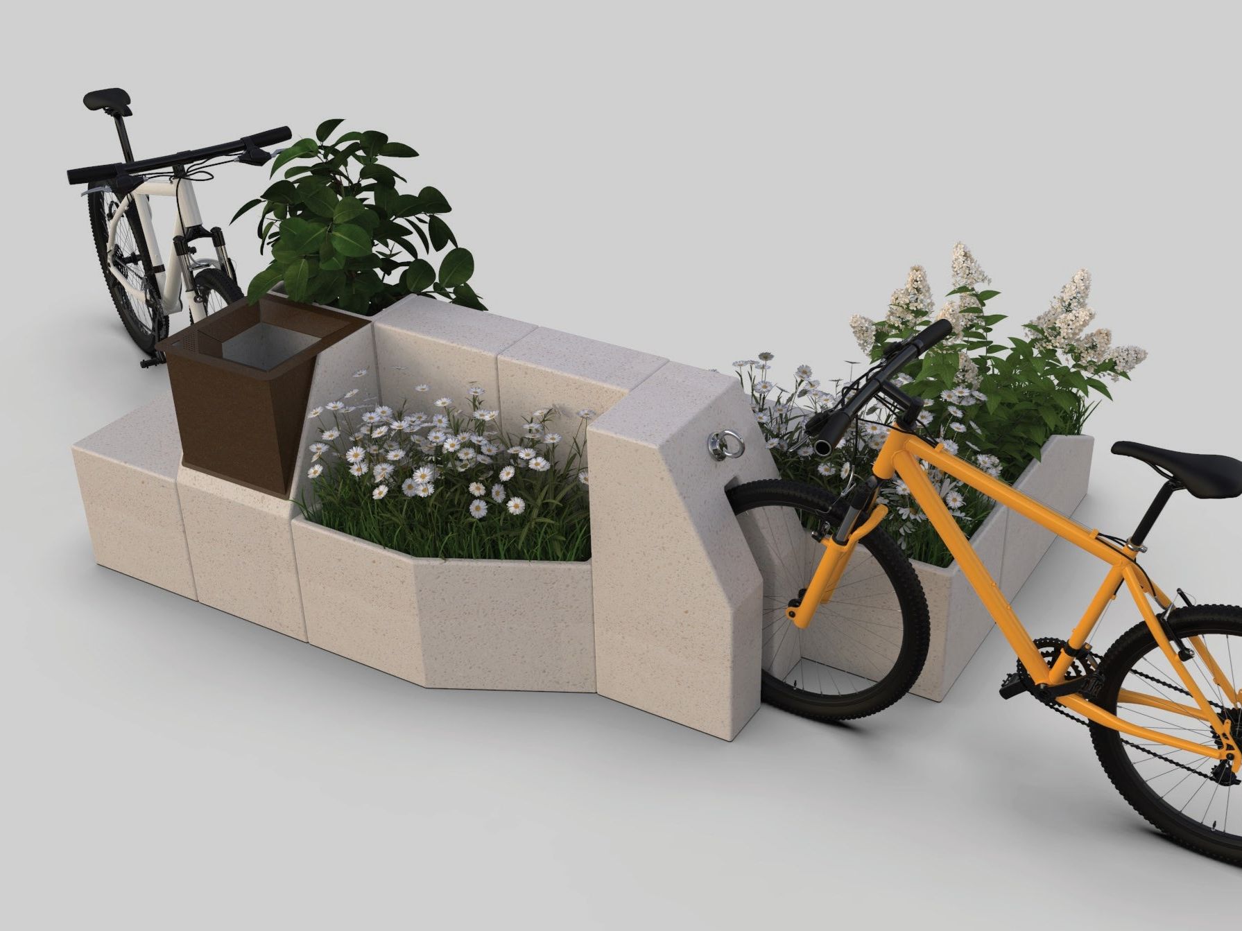 Реконструированная каменная стойка для велосипедов Viscio Urban Design Modula ARCH-00133006 - Вид №3