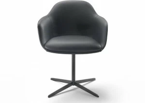 Marelli 4-спицевое кожаное кресло с подлокотниками