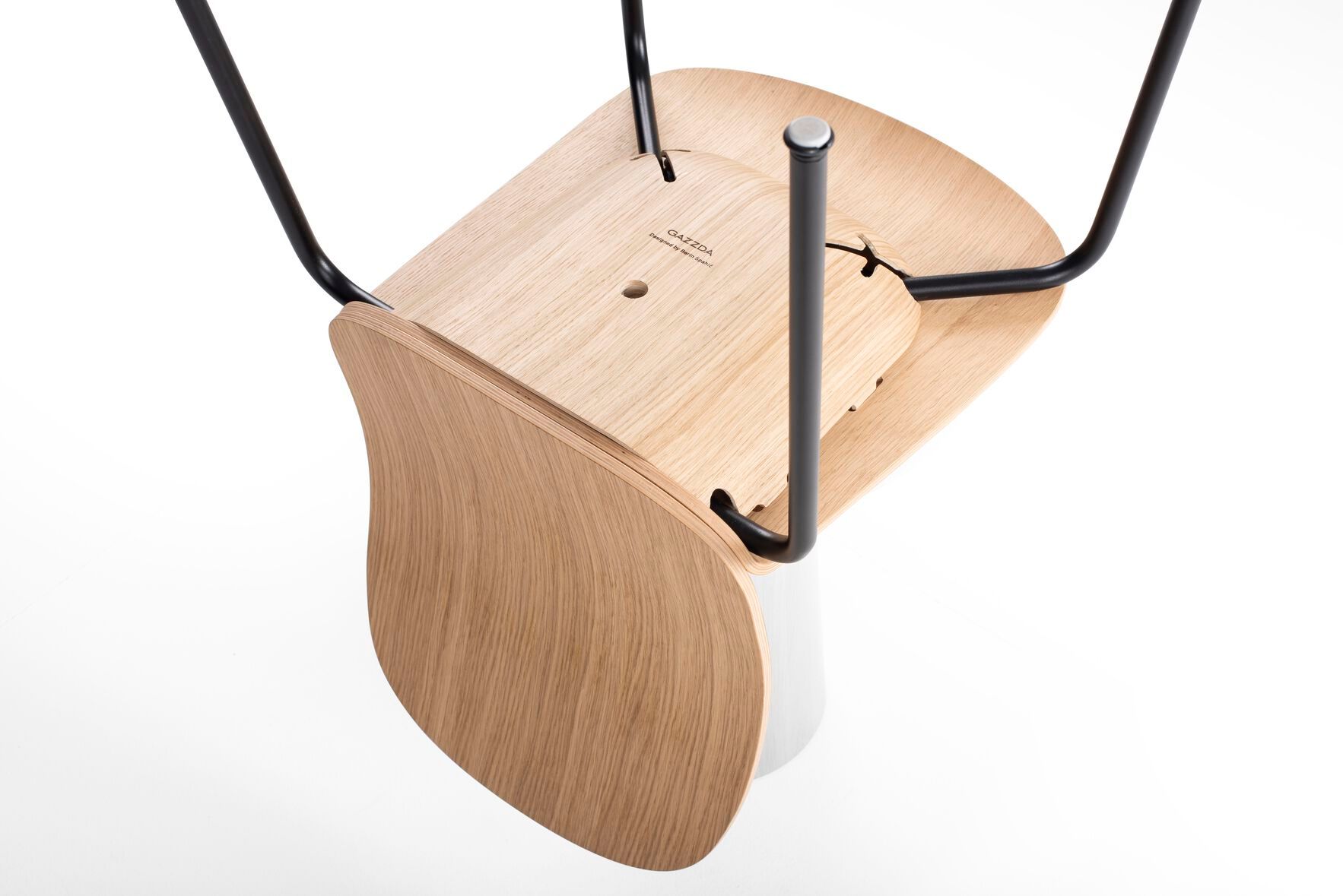 Штабелируемый дубовый стул с мягким сиденьем Gazzda Book ARCH-00075528 - Вид №4