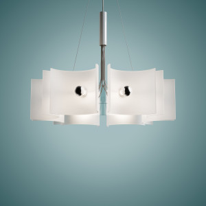 Подвесной светильник из дутого стекла